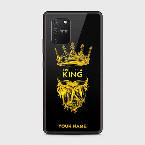 Samsung Galaxy A91 Cover - Gold Series - HQ Ultra Shine Premium Infinity Glass Soft Silicon Borders Case