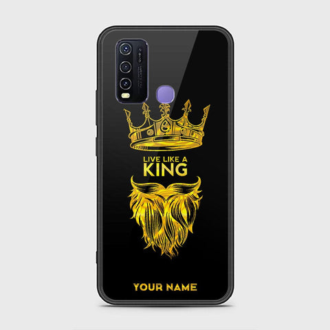 Vivo Y30 Cover - Gold Series - HQ Ultra Shine Premium Infinity Glass Soft Silicon Borders Case