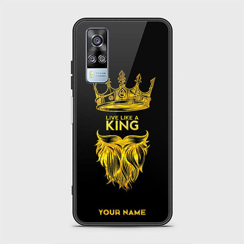 vivo Y33 Cover - Gold Series - HQ Ultra Shine Premium Infinity Glass Soft Silicon Borders Case