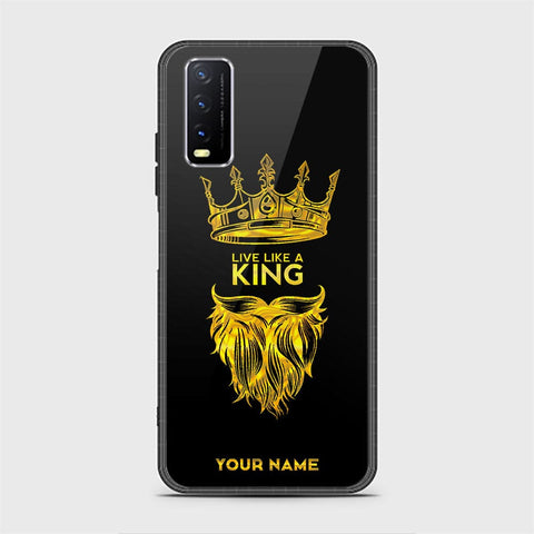 Vivo Y20s Cover - Gold Series - HQ Ultra Shine Premium Infinity Glass Soft Silicon Borders Case