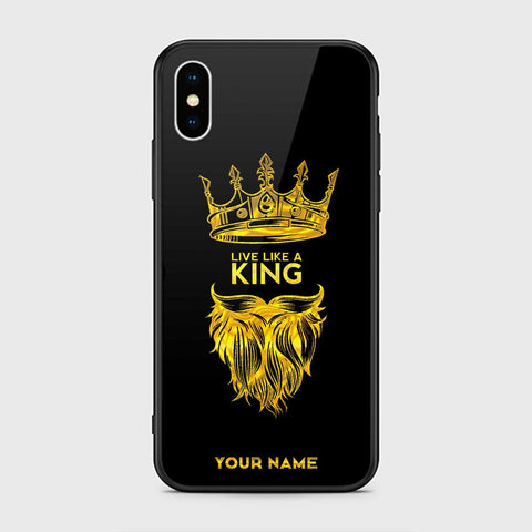 iPhone XS / X Cover - Gold Series - HQ Ultra Shine Premium Infinity Glass Soft Silicon Borders Case