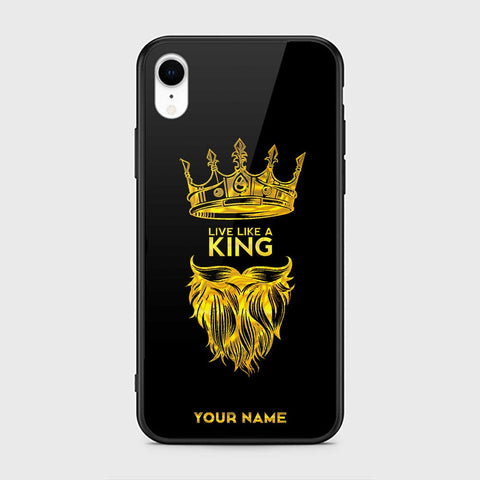 iPhone XR Cover - Gold Series - HQ Ultra Shine Premium Infinity Glass Soft Silicon Borders Case