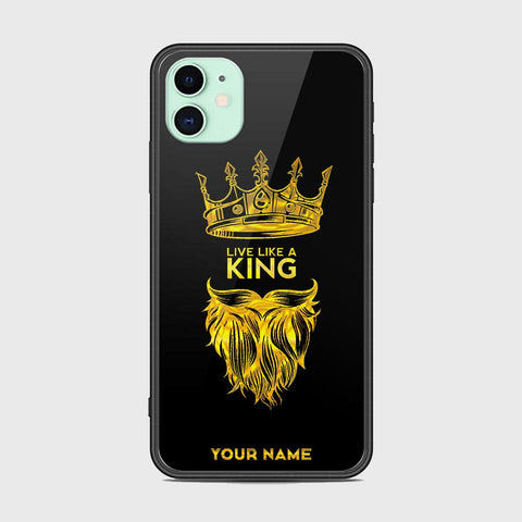 iPhone 11 Cover - Gold Series - HQ Ultra Shine Premium Infinity Glass Soft Silicon Borders Case