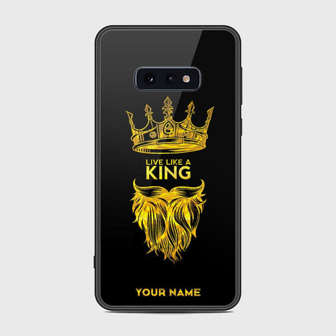 Samsung Galaxy S10e Cover - Gold Series - HQ Ultra Shine Premium Infinity Glass Soft Silicon Borders Case