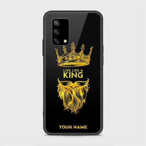 Oppo A95 4G Cover - Gold Series - HQ Ultra Shine Premium Infinity Glass Soft Silicon Borders Case