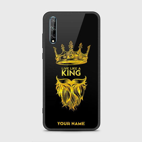 Huawei Y8p Cover - Gold Series - HQ Ultra Shine Premium Infinity Glass Soft Silicon Borders Case