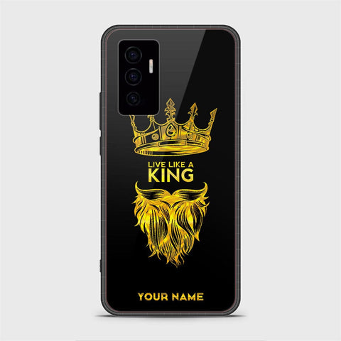 Vivo V23e Cover - Gold Series - HQ Ultra Shine Premium Infinity Glass Soft Silicon Borders Case
