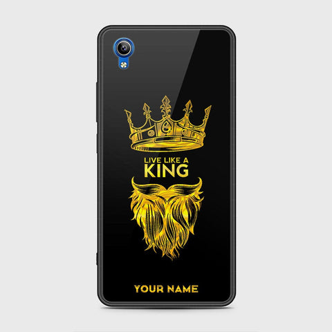 Vivo Y91C Cover - Gold Series - HQ Ultra Shine Premium Infinity Glass Soft Silicon Borders Case