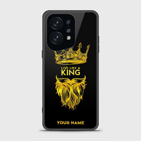 Oppo Find X5 Cover - Gold Series - HQ Ultra Shine Premium Infinity Glass Soft Silicon Borders Case