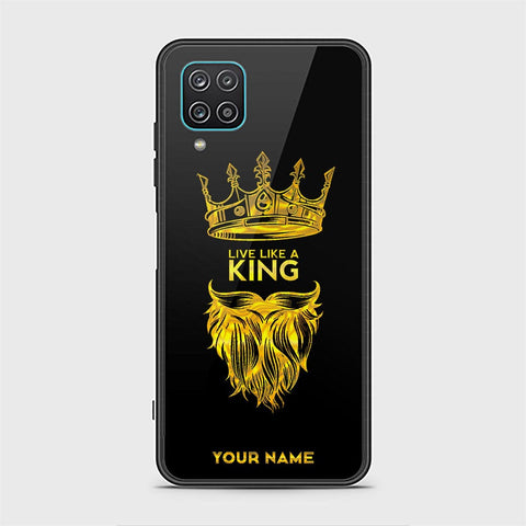 Samsung Galaxy A12 Nacho Cover - Gold Series - HQ Ultra Shine Premium Infinity Glass Soft Silicon Borders Case