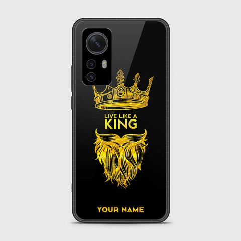 Xiaomi 12 Pro Cover - Gold Series - HQ Ultra Shine Premium Infinity Glass Soft Silicon Borders Case