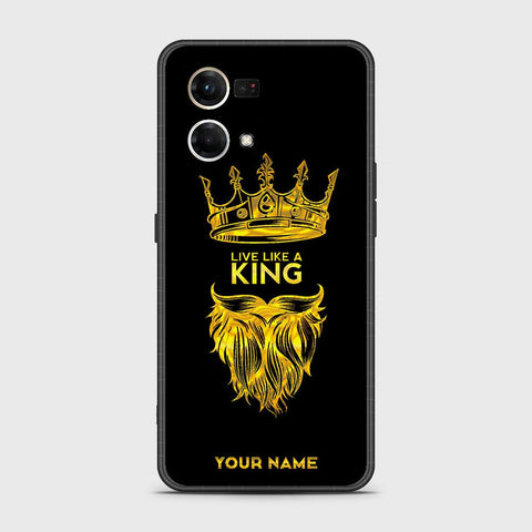 Oppo Reno 8 4G Cover - Gold Series - HQ Ultra Shine Premium Infinity Glass Soft Silicon Borders Case