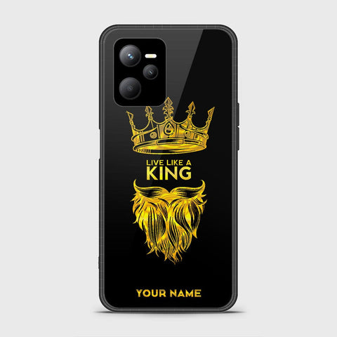 Realme C35 Cover - Gold Series - HQ Ultra Shine Premium Infinity Glass Soft Silicon Borders Case