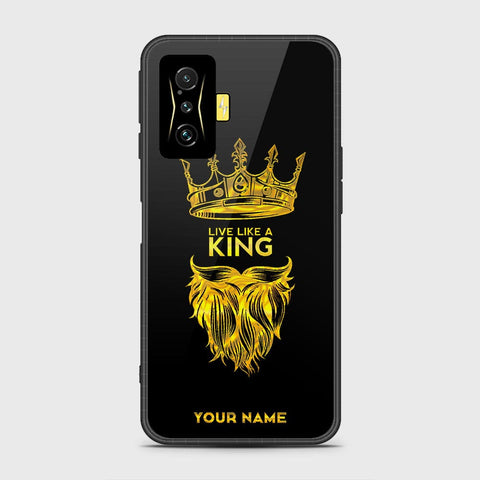 Xiaomi Poco F4 GT Cover - Gold Series - HQ Ultra Shine Premium Infinity Glass Soft Silicon Borders Case