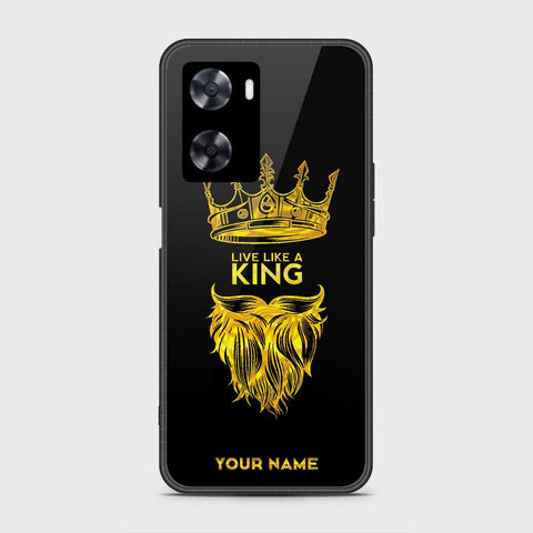 Oppo A57s Cover - Gold Series - HQ Ultra Shine Premium Infinity Glass Soft Silicon Borders Case