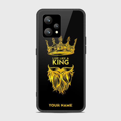 Realme 9 4G Cover - Gold Series - HQ Ultra Shine Premium Infinity Glass Soft Silicon Borders Case