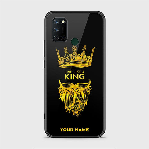 Realme 7i Cover - Gold Series - HQ Ultra Shine Premium Infinity Glass Soft Silicon Borders Case