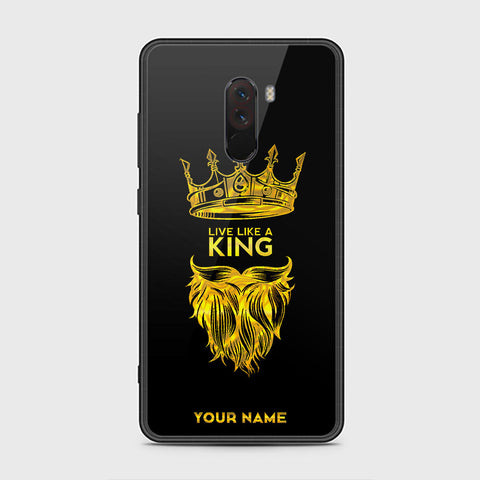 Xiaomi Pocophone F1 Cover - Gold Series - HQ Ultra Shine Premium Infinity Glass Soft Silicon Borders Case