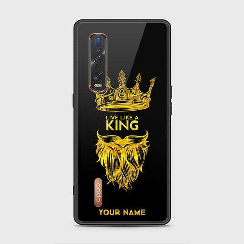 Oppo Find X2 Pro Cover - Gold Series - HQ Ultra Shine Premium Infinity Glass Soft Silicon Borders Case