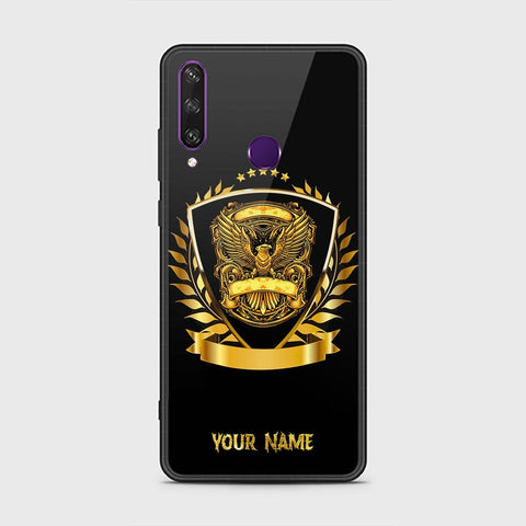 Huawei Y6p Cover - Gold Series - HQ Ultra Shine Premium Infinity Glass Soft Silicon Borders Case