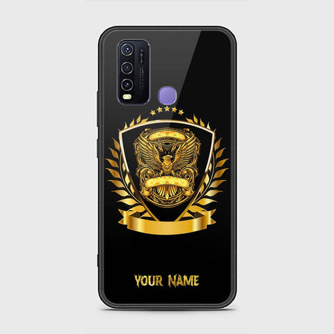 Vivo Y30 Cover - Gold Series - HQ Ultra Shine Premium Infinity Glass Soft Silicon Borders Case