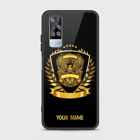 vivo Y33 Cover - Gold Series - HQ Ultra Shine Premium Infinity Glass Soft Silicon Borders Case