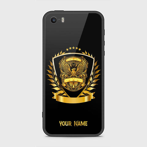 iPhone 5 Cover - Gold Series - HQ Ultra Shine Premium Infinity Glass Soft Silicon Borders Case