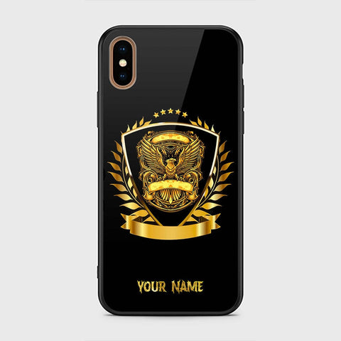 iPhone XS Max Cover - Gold Series - HQ Ultra Shine Premium Infinity Glass Soft Silicon Borders Case