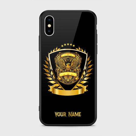 iPhone XS / X Cover - Gold Series - HQ Ultra Shine Premium Infinity Glass Soft Silicon Borders Case