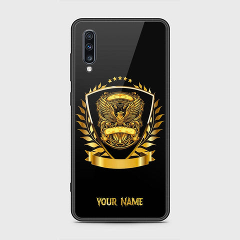 Samsung Galaxy A70s Cover - Gold Series - HQ Ultra Shine Premium Infinity Glass Soft Silicon Borders Case