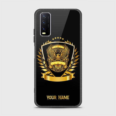 Vivo Y12s Cover - Gold Series - HQ Ultra Shine Premium Infinity Glass Soft Silicon Borders Case