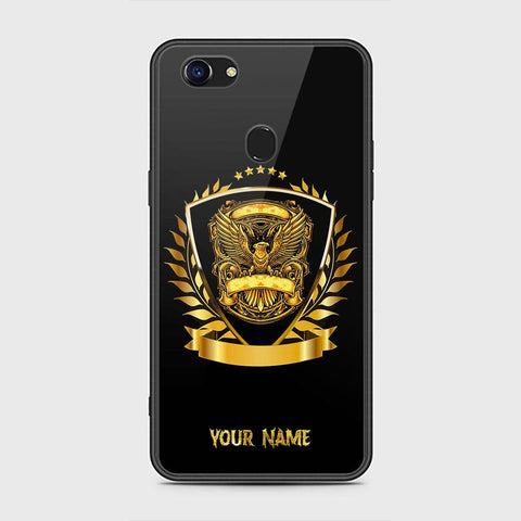 Oppo F5 Cover - Gold Series - HQ Ultra Shine Premium Infinity Glass Soft Silicon Borders Case