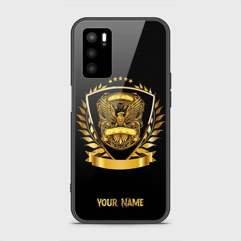 Oppo A16 Cover - Gold Series - HQ Ultra Shine Premium Infinity Glass Soft Silicon Borders Case