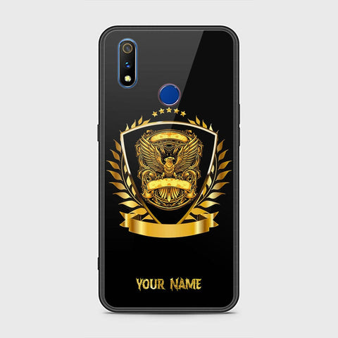 Realme 3i Cover - Gold Series - HQ Ultra Shine Premium Infinity Glass Soft Silicon Borders Case