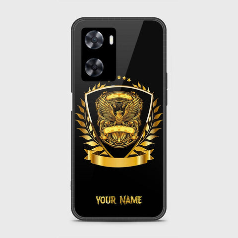 Oppo A57 4G 2022 Cover - Gold Series - HQ Ultra Shine Premium Infinity Glass Soft Silicon Borders Case