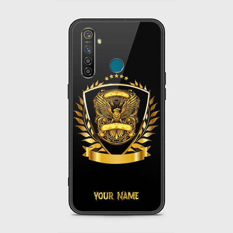 Realme 5 Pro Cover - Gold Series - HQ Ultra Shine Premium Infinity Glass Soft Silicon Borders Case