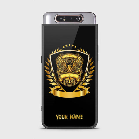 Samsung Galaxy A80 Cover - Gold Series - HQ Ultra Shine Premium Infinity Glass Soft Silicon Borders Case