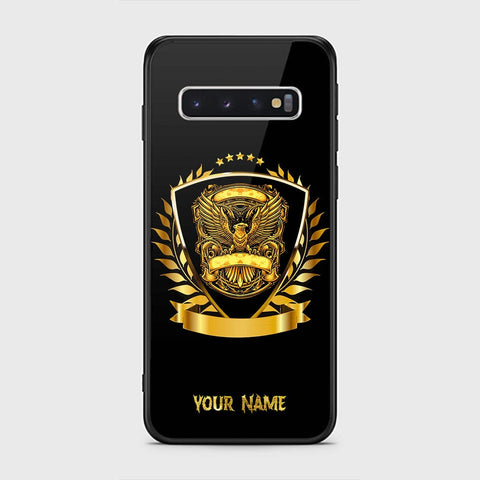 Samsung Galaxy S10 Cover - Gold Series - HQ Ultra Shine Premium Infinity Glass Soft Silicon Borders Case