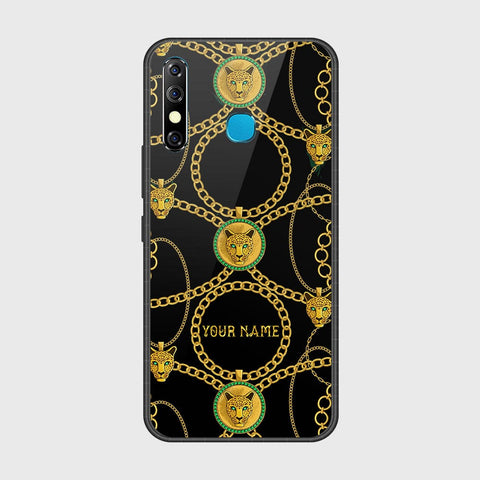 Infinix Hot 8Cover- Gold Series - HQ Ultra Shine Premium Infinity Glass Soft Silicon Borders Case