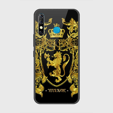 Infinix Hot 8Cover- Gold Series - HQ Ultra Shine Premium Infinity Glass Soft Silicon Borders Case
