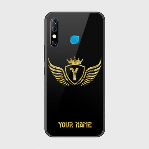 Infinix Hot 8Cover- Gold Series - HQ Ultra Shine Premium Infinity Glass Soft Silicon Borders Case