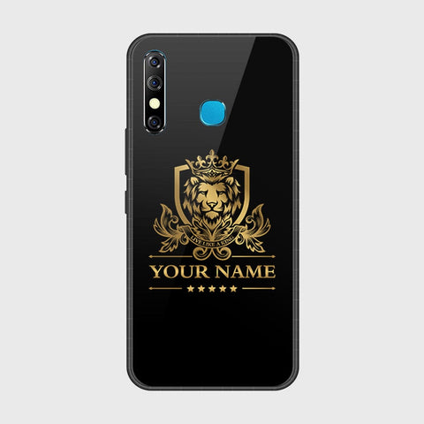 Infinix Hot 8Cover- Gold Series - HQ Ultra Shine Premium Infinity Glass Soft Silicon Borders Case