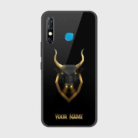 Infinix Hot 8Cover- Gold Series - HQ Ultra Shine Premium Infinity Glass Soft Silicon Borders Case