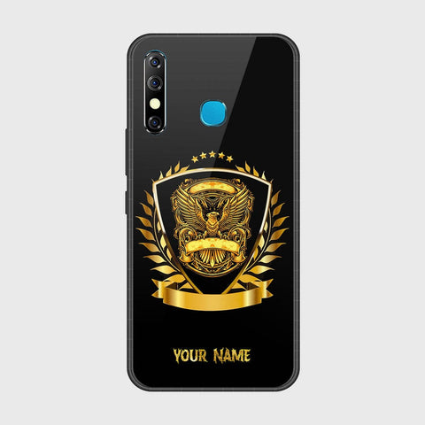 Infinix Hot 8Cover- Gold Series - HQ Ultra Shine Premium Infinity Glass Soft Silicon Borders Case