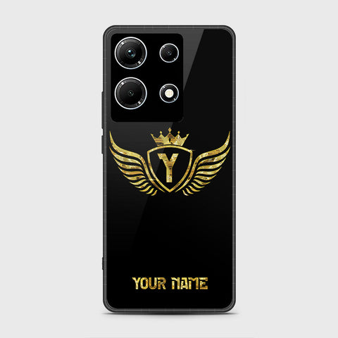 Infinix Note 30 Cover- Gold Series - HQ Ultra Shine Premium Infinity Glass Soft Silicon Borders Case