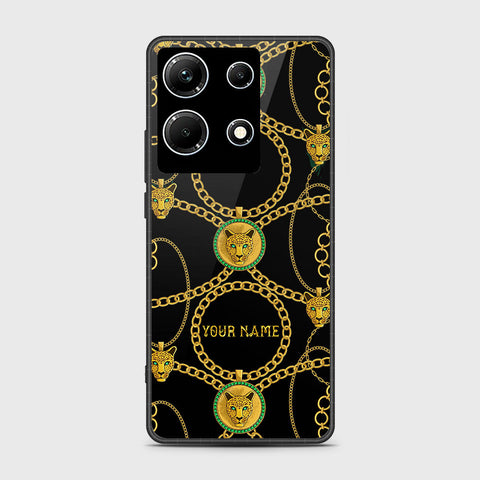 Infinix Note 30 Pro Cover- Gold Series - HQ Ultra Shine Premium Infinity Glass Soft Silicon Borders Case