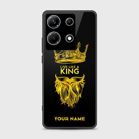 Infinix Note 30 Pro Cover- Gold Series - HQ Ultra Shine Premium Infinity Glass Soft Silicon Borders Case