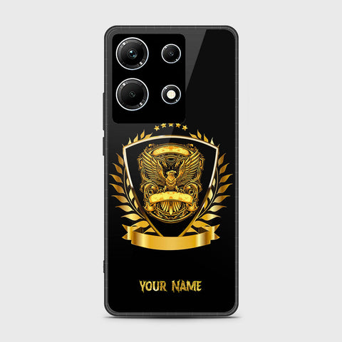Infinix Note 30 Pro Cover- Gold Series - HQ Ultra Shine Premium Infinity Glass Soft Silicon Borders Case