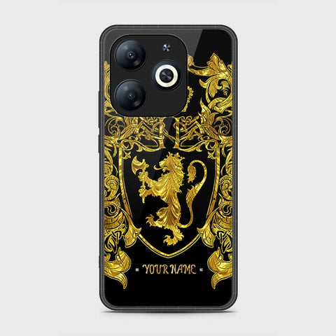 Infinix Hot 40i Cover- Gold Series - HQ Ultra Shine Premium Infinity Glass Soft Silicon Borders Case
