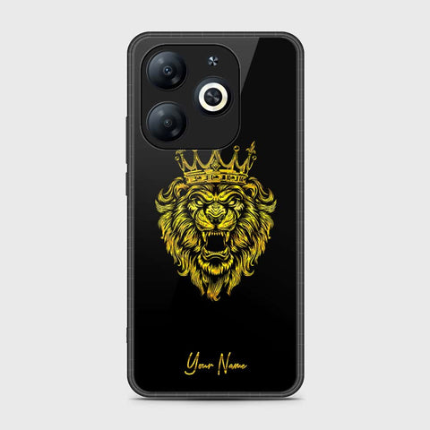 Infinix Hot 40i Cover- Gold Series - HQ Ultra Shine Premium Infinity Glass Soft Silicon Borders Case